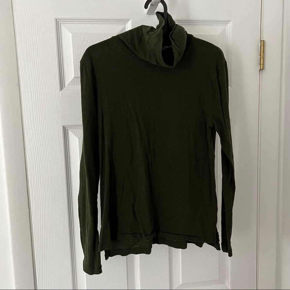 Madewell Whisper Cotton Turtleneck - Green